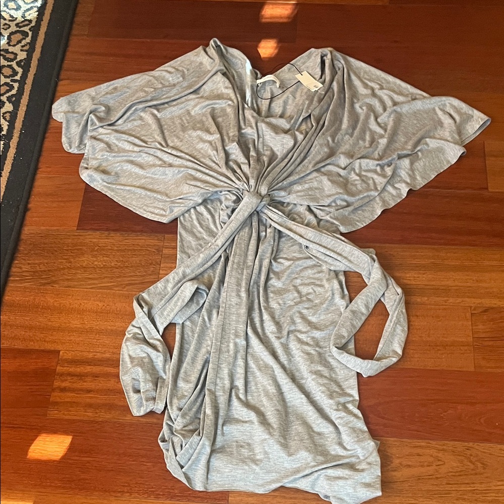 Mustard Seed Light Gray Drape Top
